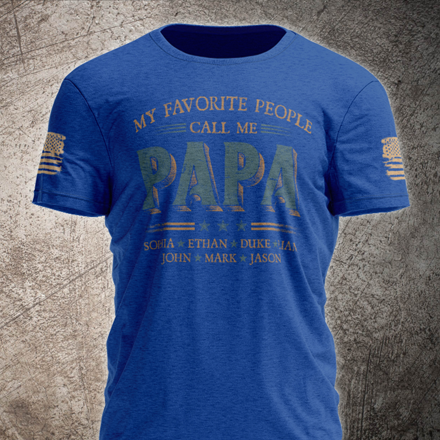 My Favorite People Call Me Papa With Kids Father's Day V2