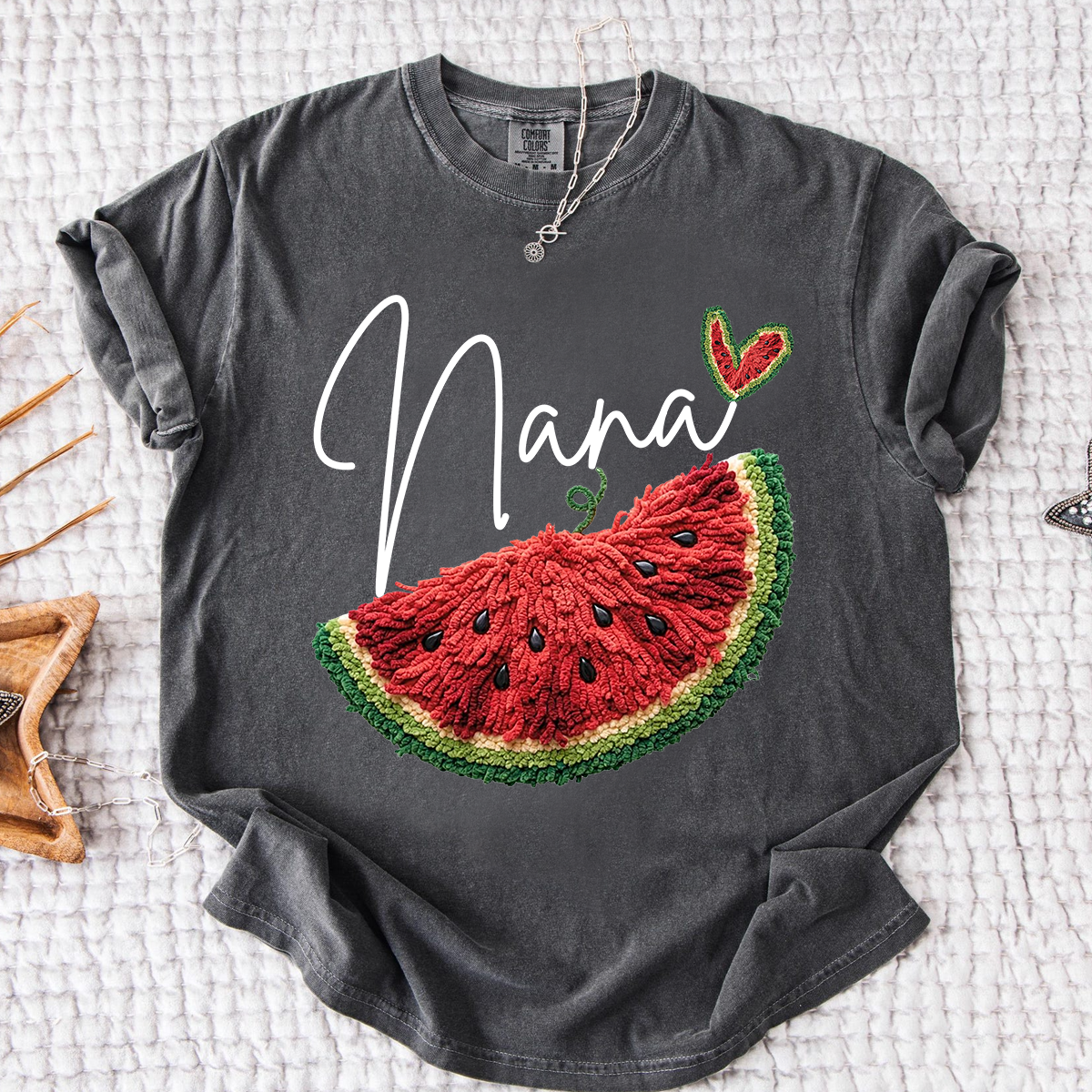Comfort Colors® Custom Nana Watermelon Shirt, Cute 4th of July Summer Grandma Gift