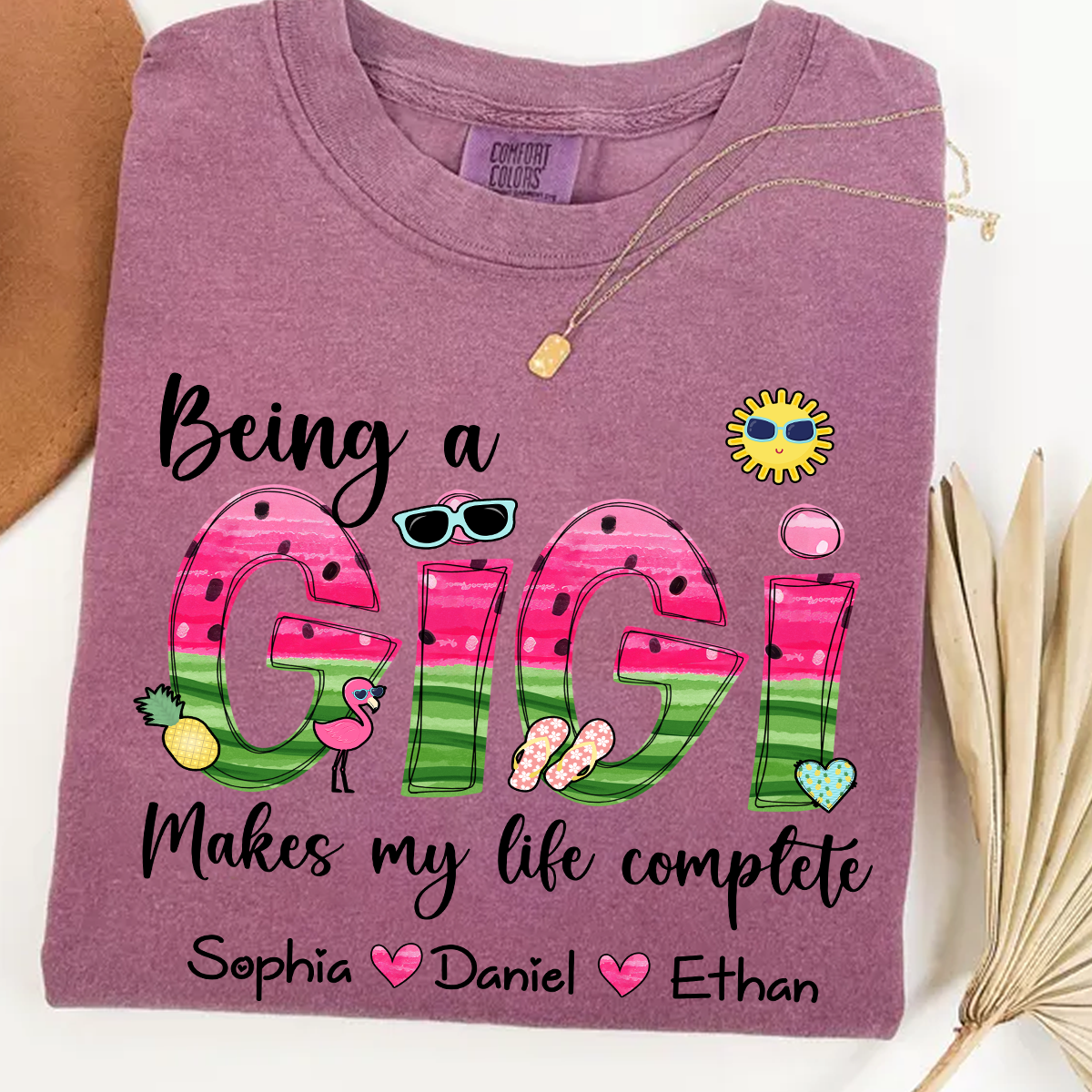 Comfort Colors® Custom Being A Mimi Makes My Life Complete Watermelon T-Shirt