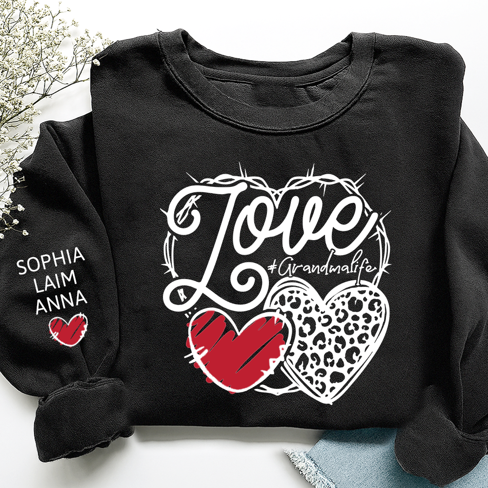 Love Grandmalife Sweatshirt, Cozy Family Love Crewneck for Grandma