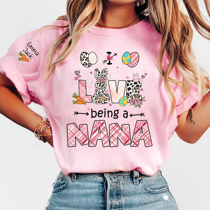 Easter Nana Shirt Love Being a Nana, Cute Bunny Spring Family Tee