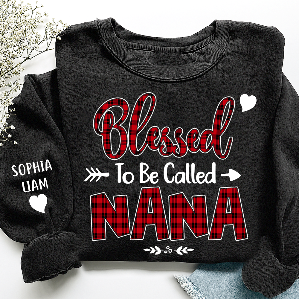 Personalized Nana Sweatshirt, Blessed to Be Called Nana Holiday Gift for Grandma