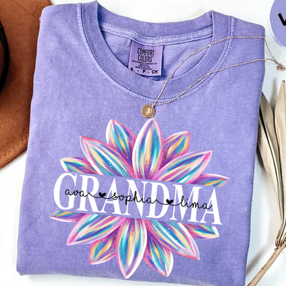 Comfort Colors® Grandma Flower 1 Color Trend Shirt, Gift For Grandma T-Shirt