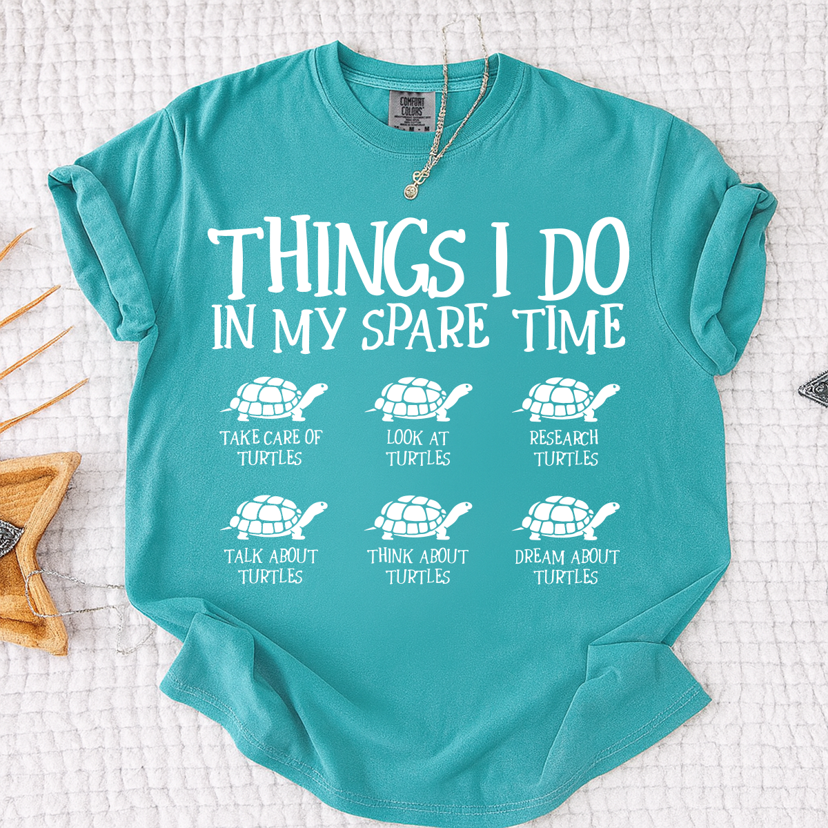 Comfort Colors® Funny Turtle Lover Shirt, Things I Do In My Spare Time Turtle Tee, Cute Tortoise Graphic T Shirt for Women Men, Turtle Owner Gift
