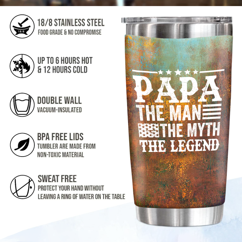 Personalized Water Cup, Custom Nickname The Man The Myth The Myth The Legend. Portable Water Cup With Lid