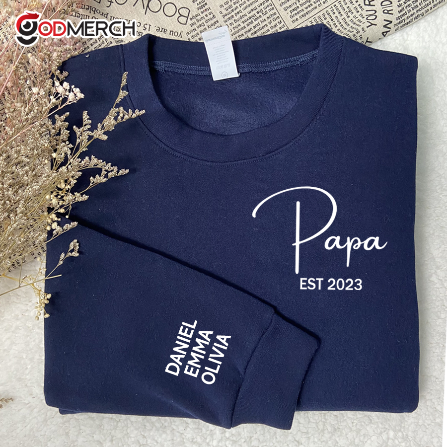 Papa Est And Grandkids TH Sweatshirt