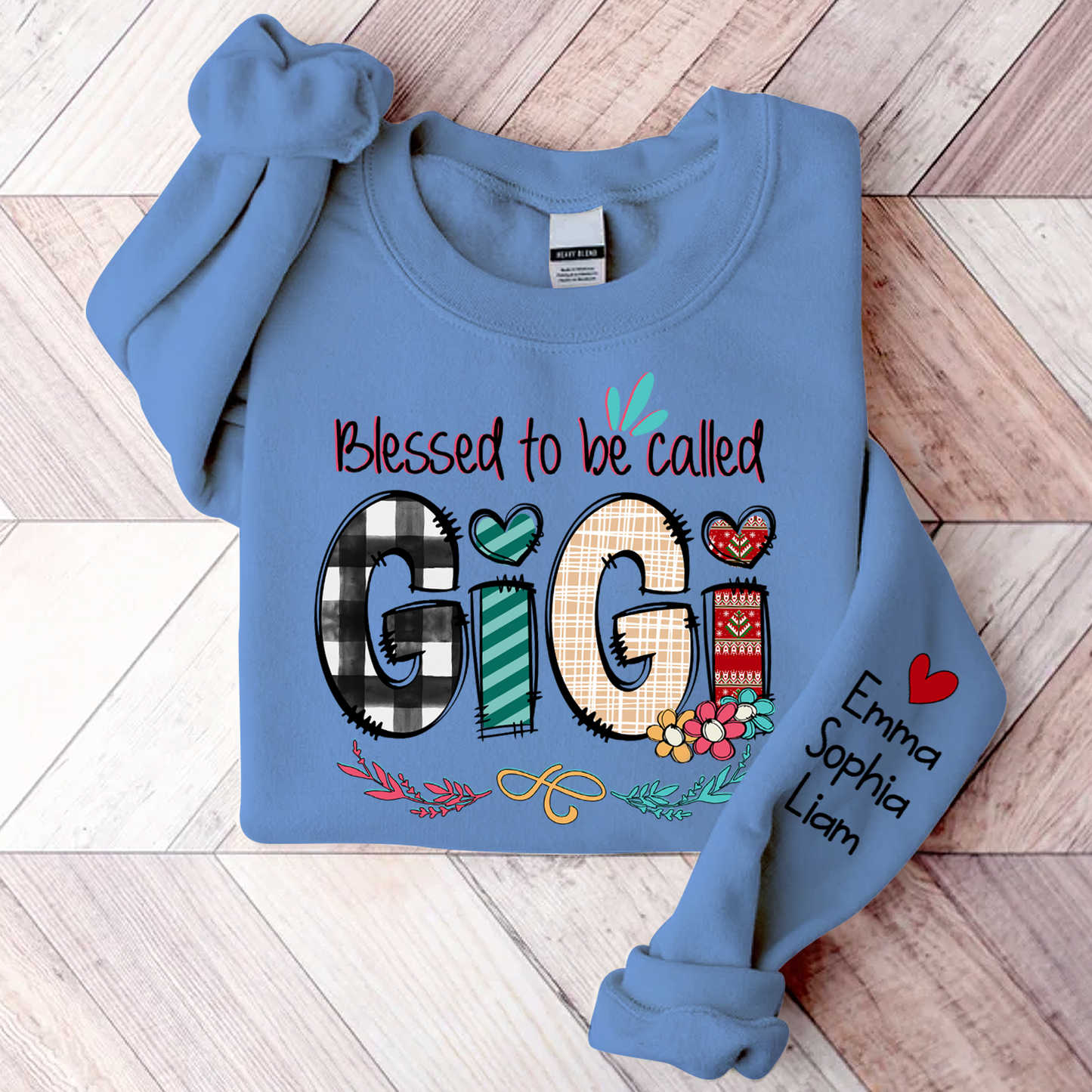 Blessed To Be Called Gigi, Custom Gigi And Kids, Grandma Gift TH Sweatshirt