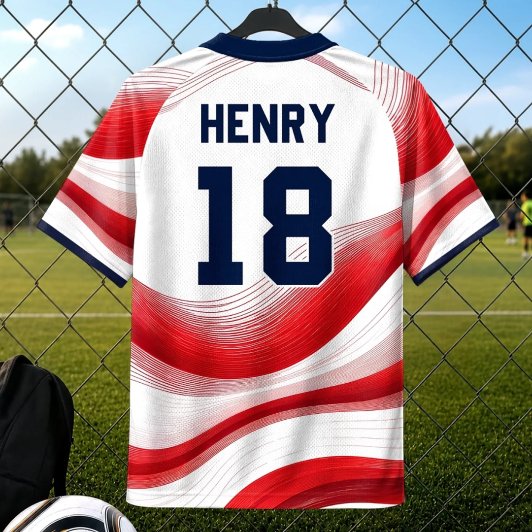 Custom Men's USA 2026 Soccer Jersey Shirt, Personalized Name Number Football Jersey, Sports Gift for Soccer Lovers, Land Of The Free Home Of Soccer