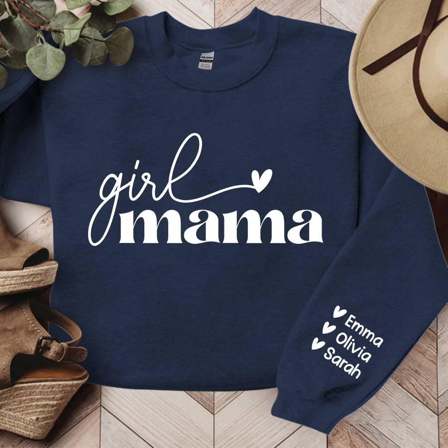 Custom Girl Mama And Kids TH Sweatshirt