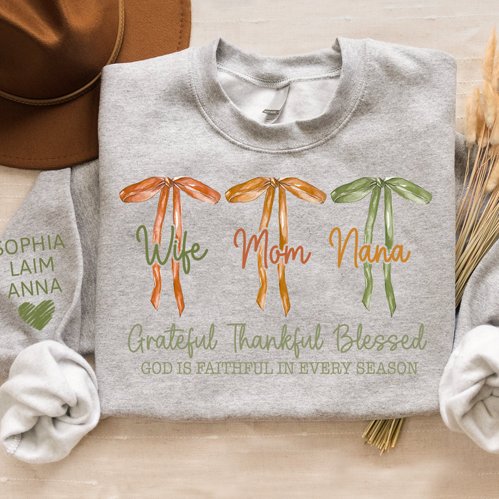 Personalized Faith Based Autumn Custom Nicknames of Mom Wife Nana for Mimi and Kids