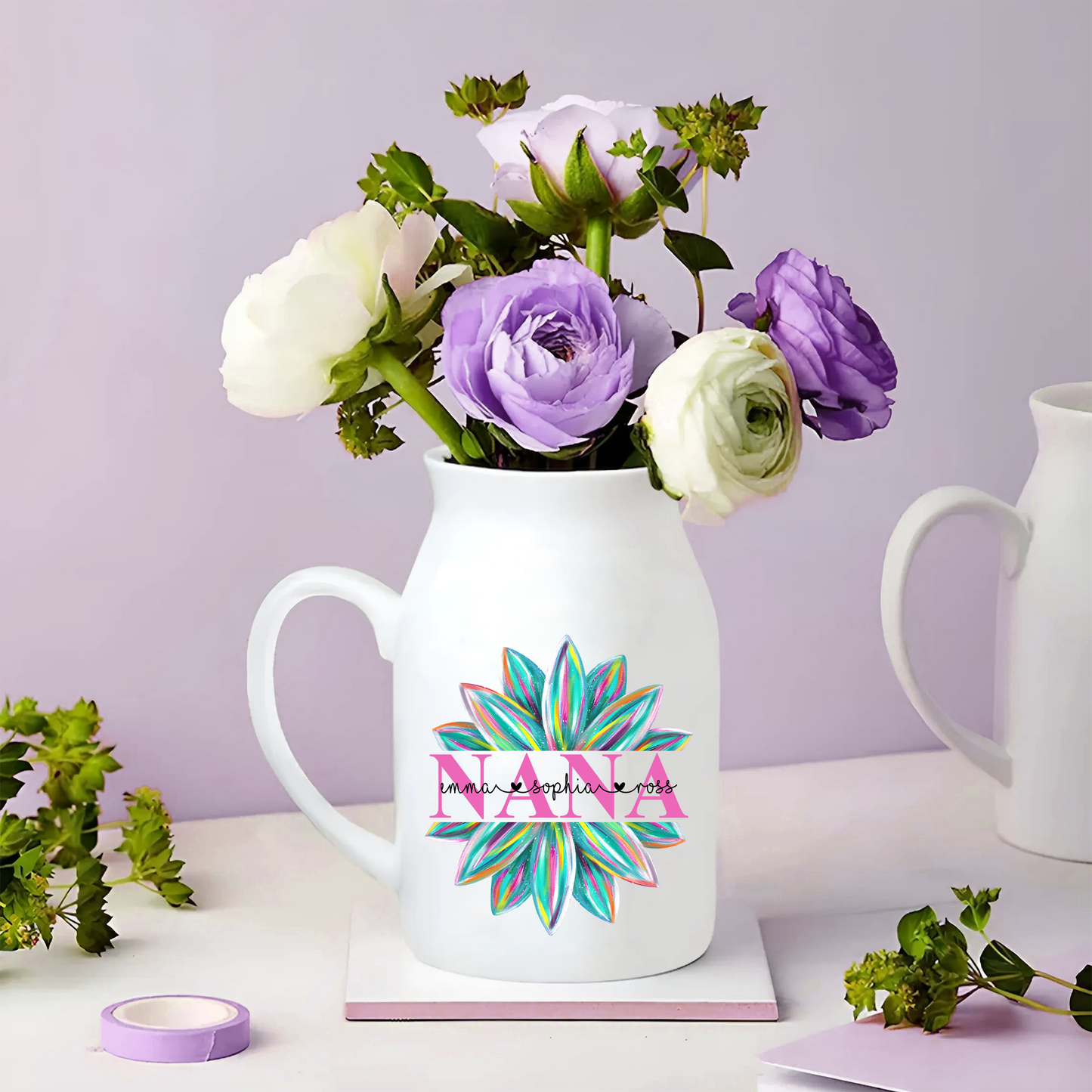 Grandma Flower CG733 Ceramic Flower Vase, Mother's Day Gifts