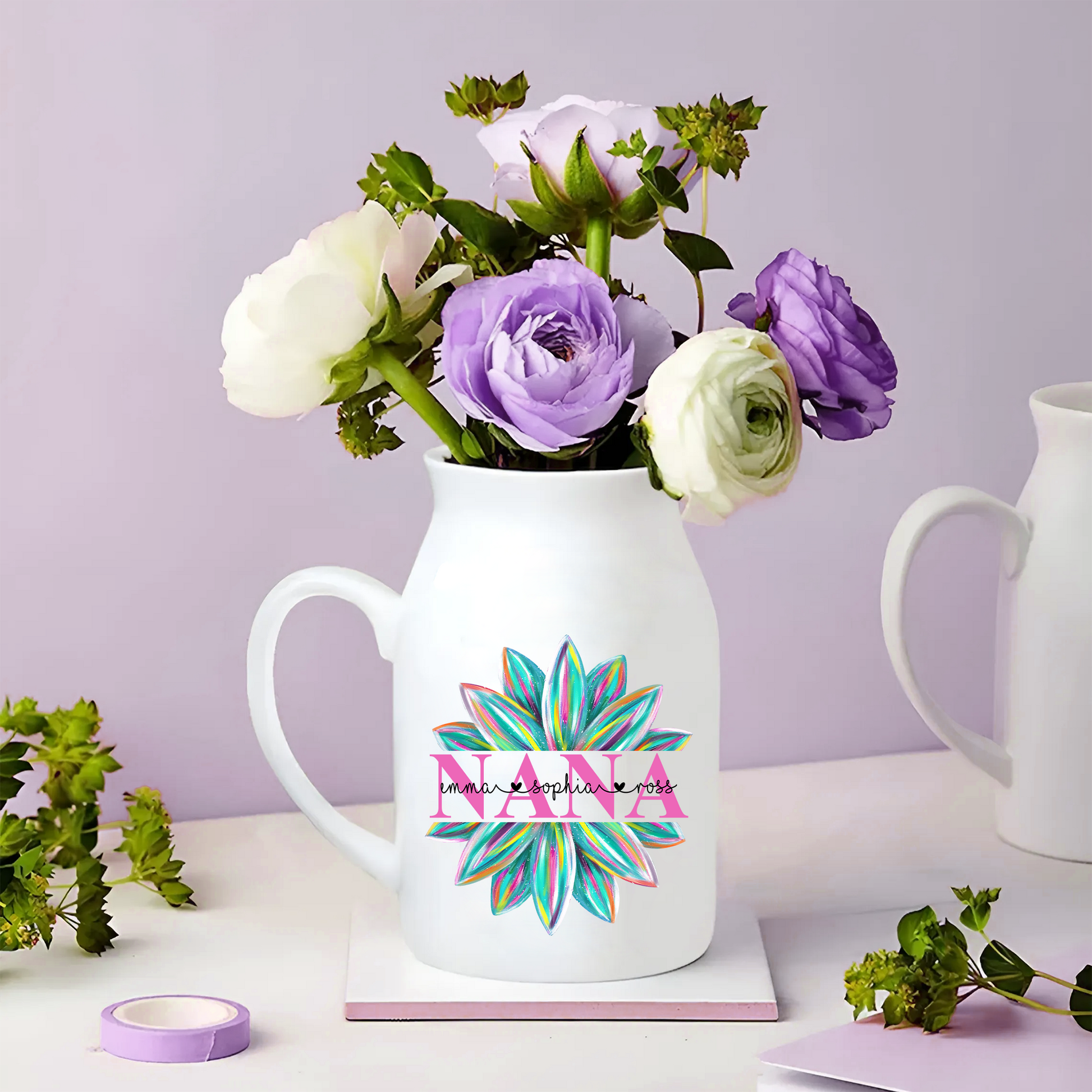 Grandma Flower CG733 Ceramic Flower Vase, Mother's Day Gifts