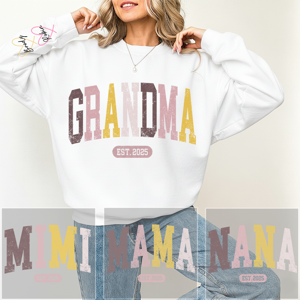 Personalized Grandma Sweater, Custom Color Grandma Gift for Grandma and Kids