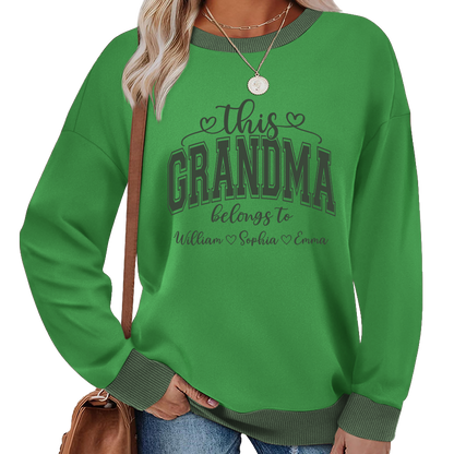 Custom Grandma Sweatshirt – Exclusive Two-Tone Design with Personalized Grandkids’ Names