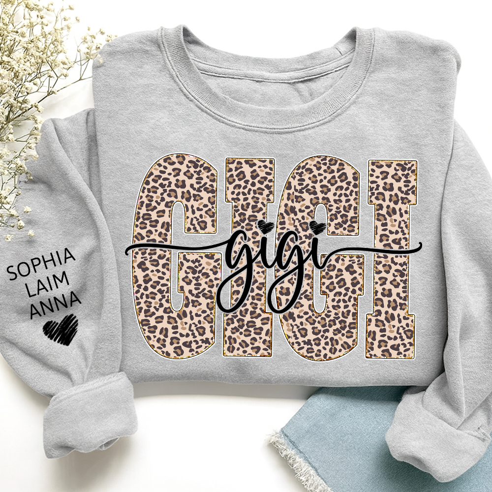 Leopard Style Design, Custom Mimi Gifts for Grandma and Grandchild's