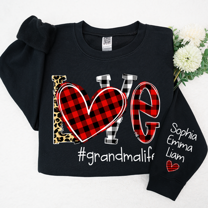 Personalized Love Grandma Life With Kids Sweatshirt