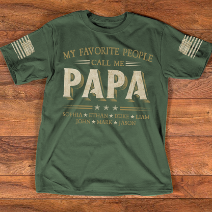 My Favorite People Call Me Papa With Kids Father's Day V4