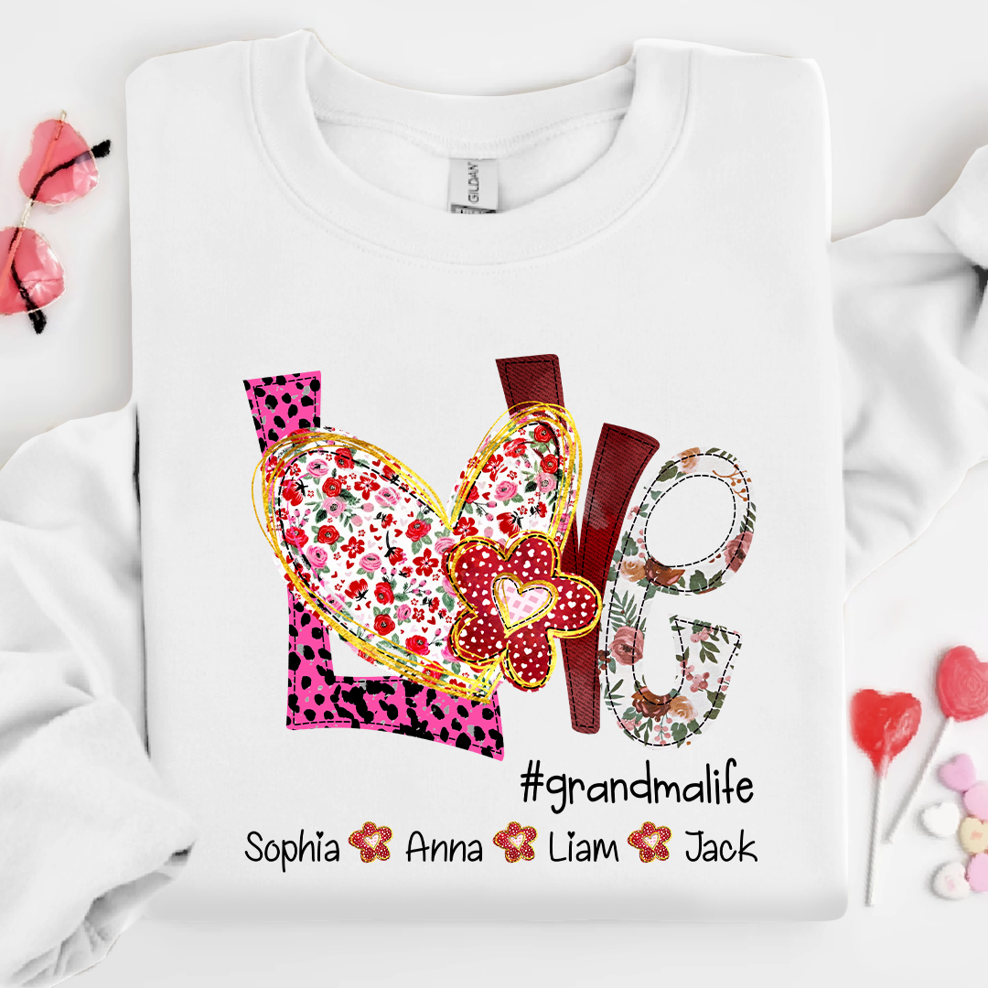 Valentine's Day Love Grandma Life And Kids LTP01