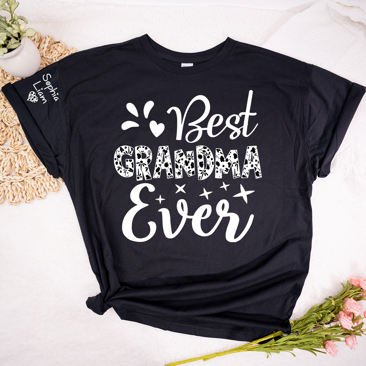 Custom Best Grandma Ever Shirt, Perfect Gift for Grandmothers with Family Names