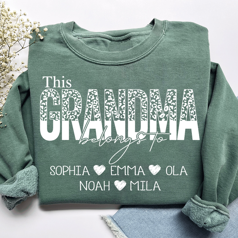 Personalized This Grandma Belong To Sweatshirt, Gifts for Grandma, Custom Grandma And Grandchild Name