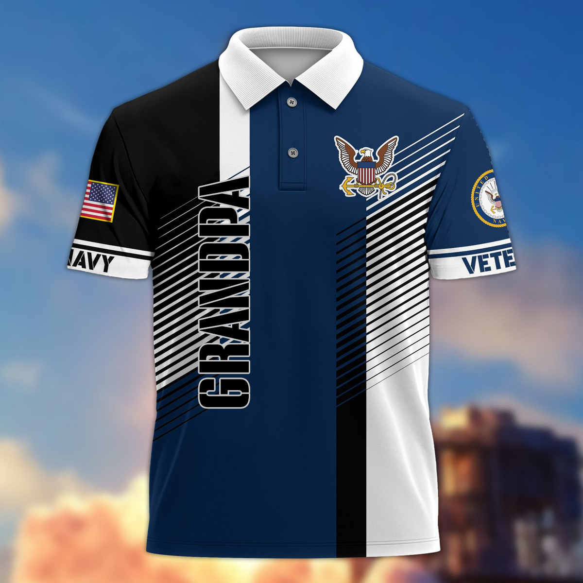 Premium US Veterans Polo Shirt, Gifts On Father's Day 3D Polo Shirt