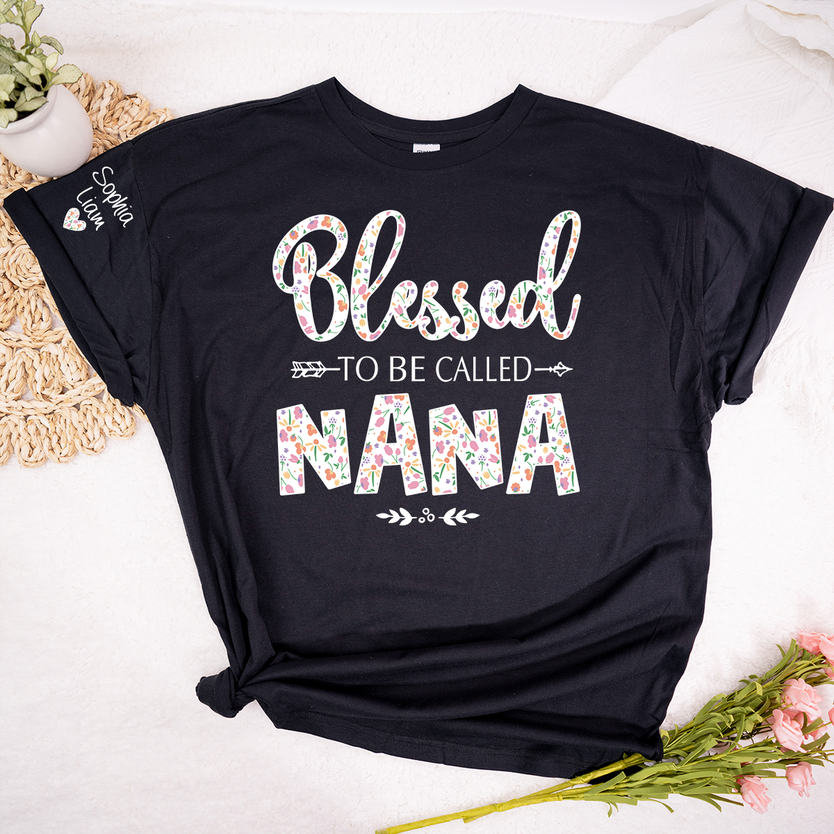 Nana Shirt Blessed To Be Called Nana, Floral Grandma Tee, Meaningful Gift for Nana