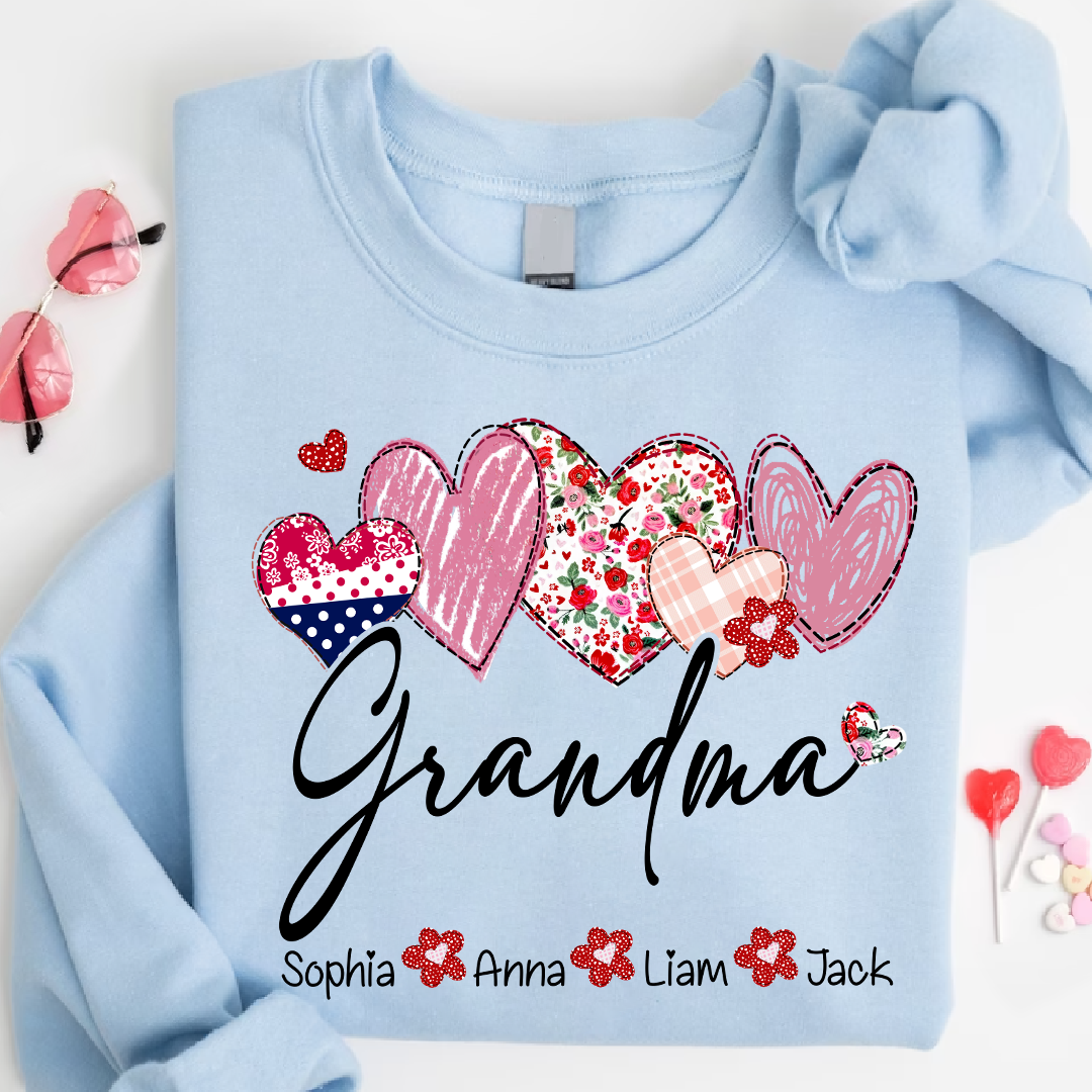 Valentine's Day Heart Grandma Life And Kids LTP01