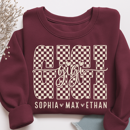 Gigi Style Checkered Bible Set, Customized Gift for Grandma and Grandchild