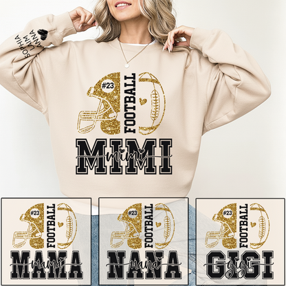 Personalized Football Grandma Sweater, Custom Gift for Grandma and Kids