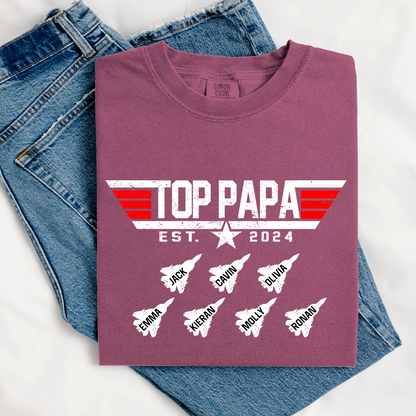 Comfort Colors® Custom Top Papa And Grandkids American 2026 T-Shirt