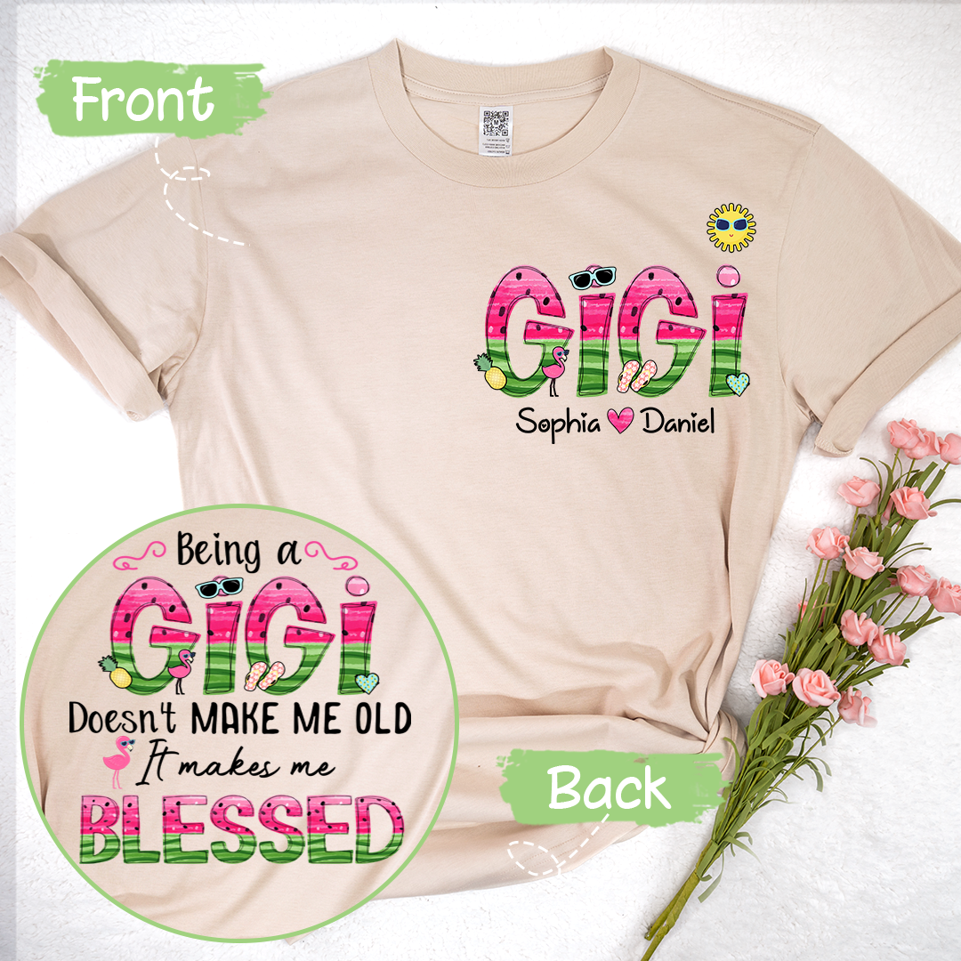 Custom Being A Grandma Doesn't Make Me Old Watermelon T-Shirt