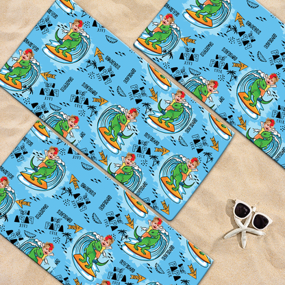 Personalized Sea Summer Beach Towels, Custom Photo, Nick Name Papa And Kids Gifts, Summer Towels