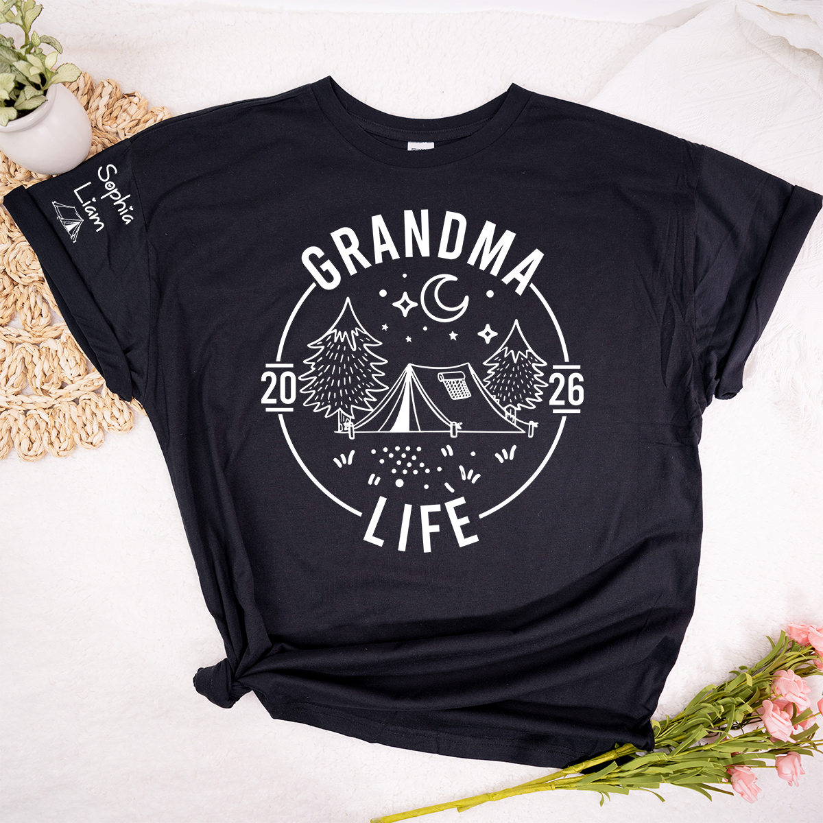 Grandma Life Shirt, Camping Graphic Design, Personalized Year 2026, Outdoor Adventure Gift for Grandma