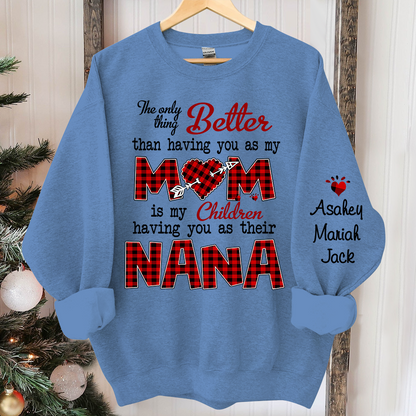The only thing better than having you as my mom is my children having you as their nana Sweatshirt