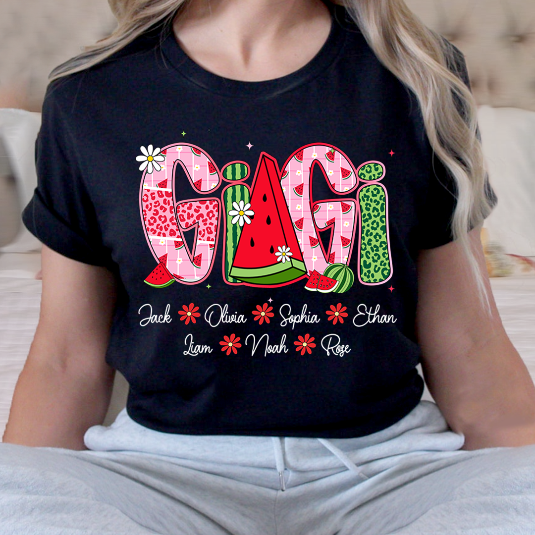 Personalized Summer Mimi Tshirt, Unique Nickname for Grandma And Kids