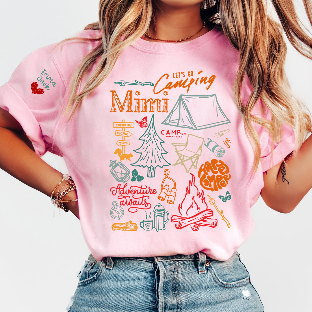 Camping Grandma T-Shirt for Mimi Lovers Adventure Outdoors Gift Tee