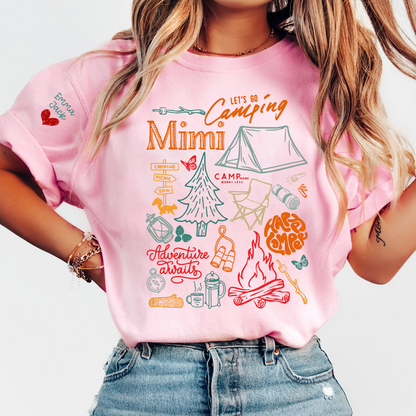 Camping Grandma T-Shirt for Mimi Lovers Adventure Outdoors Gift Tee