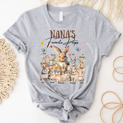 Comfort Colors Grandma's Easter Bunny - Personalized Pure Cotton Tee - A Special Gift for Grandma's Favorite