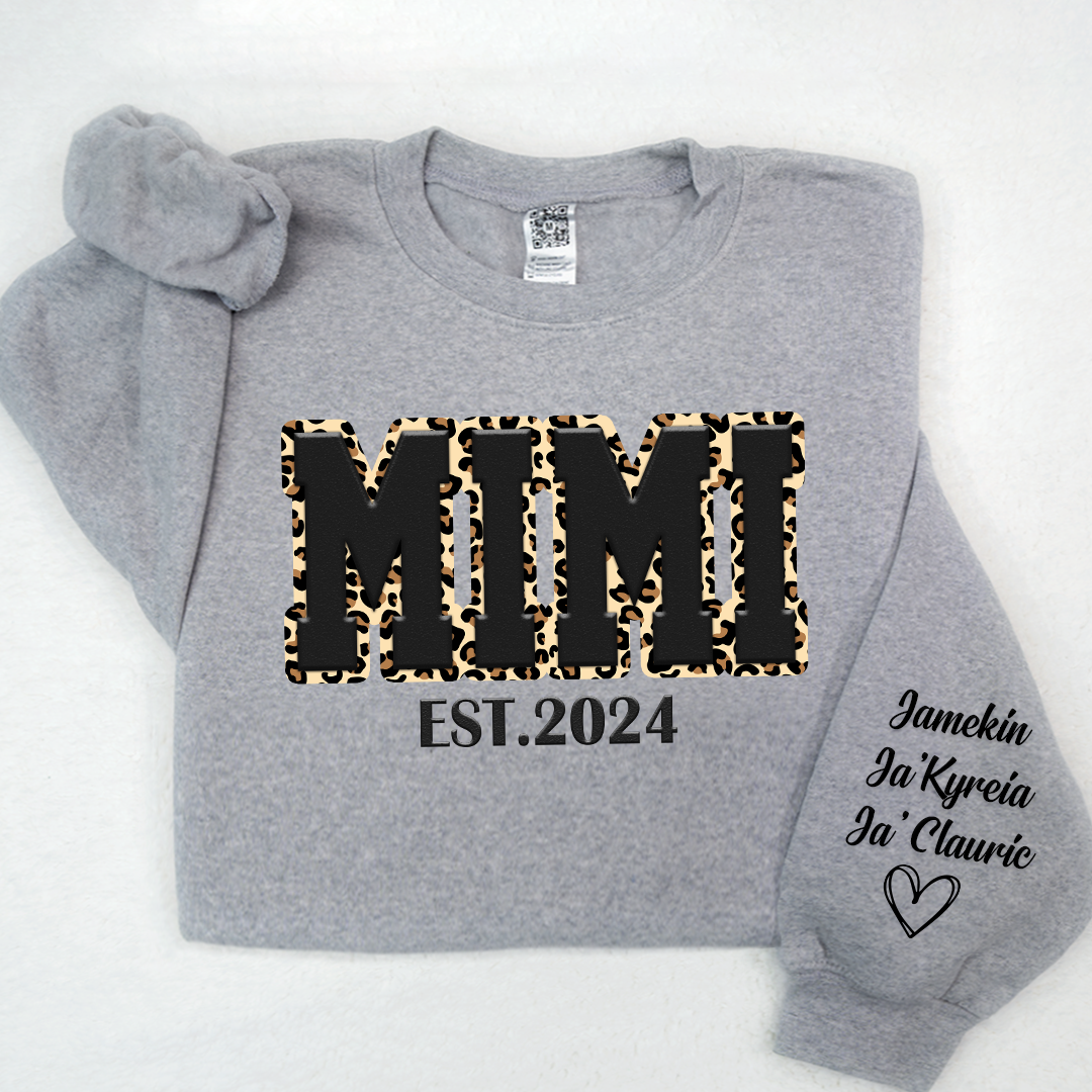 Custom Mimi And Kids Puff Print Design LTP01