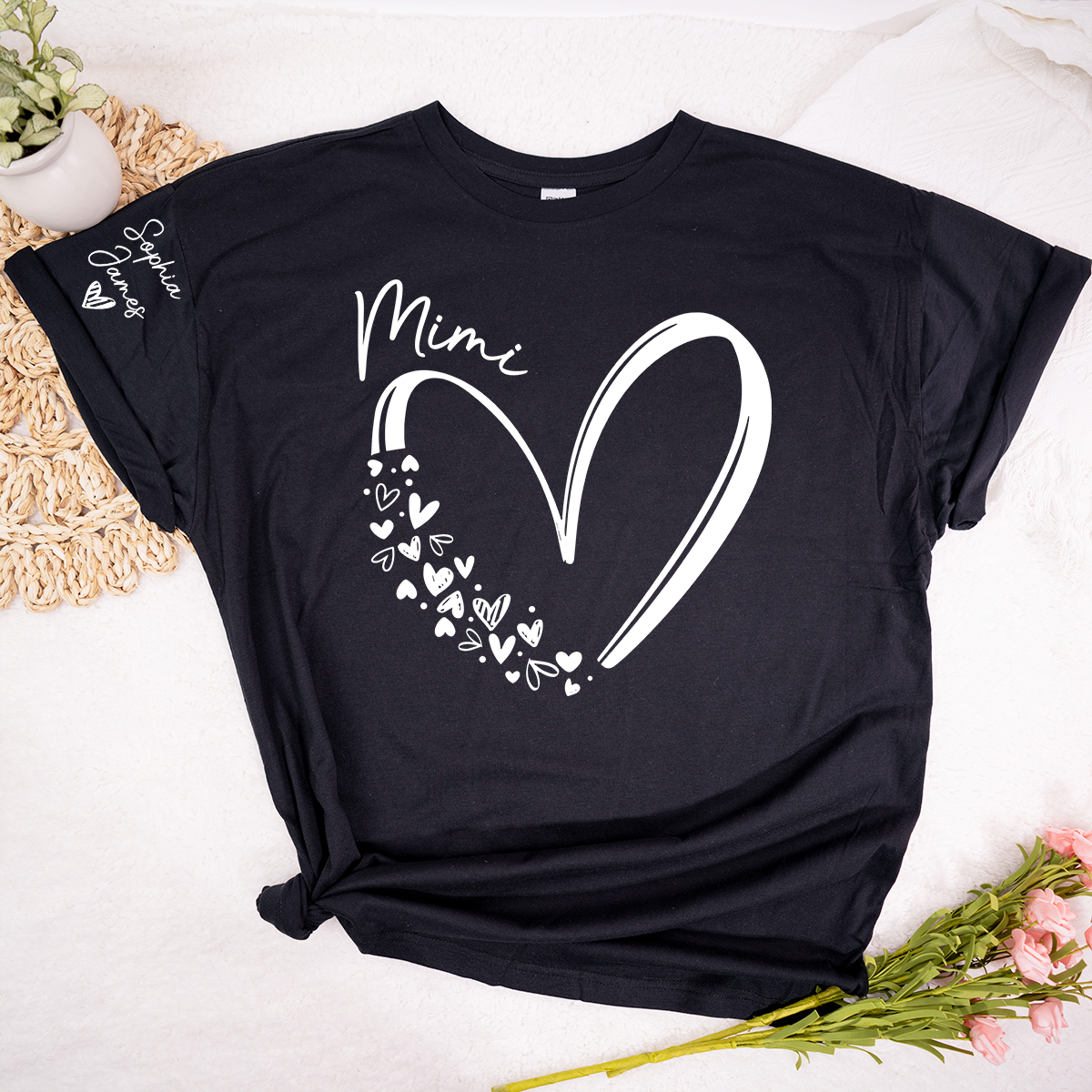 Mimi Shirt Heart Design, Personalized Grandma T-Shirt, Cute Mimi Heart Tee for Women, Meaningful Family Apparel