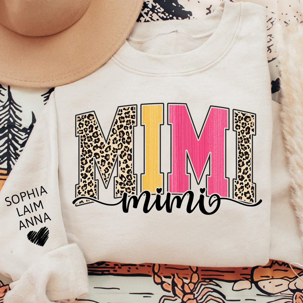 Playful Leopard Style, Custom Mimi Gifts for Grandma and Kids