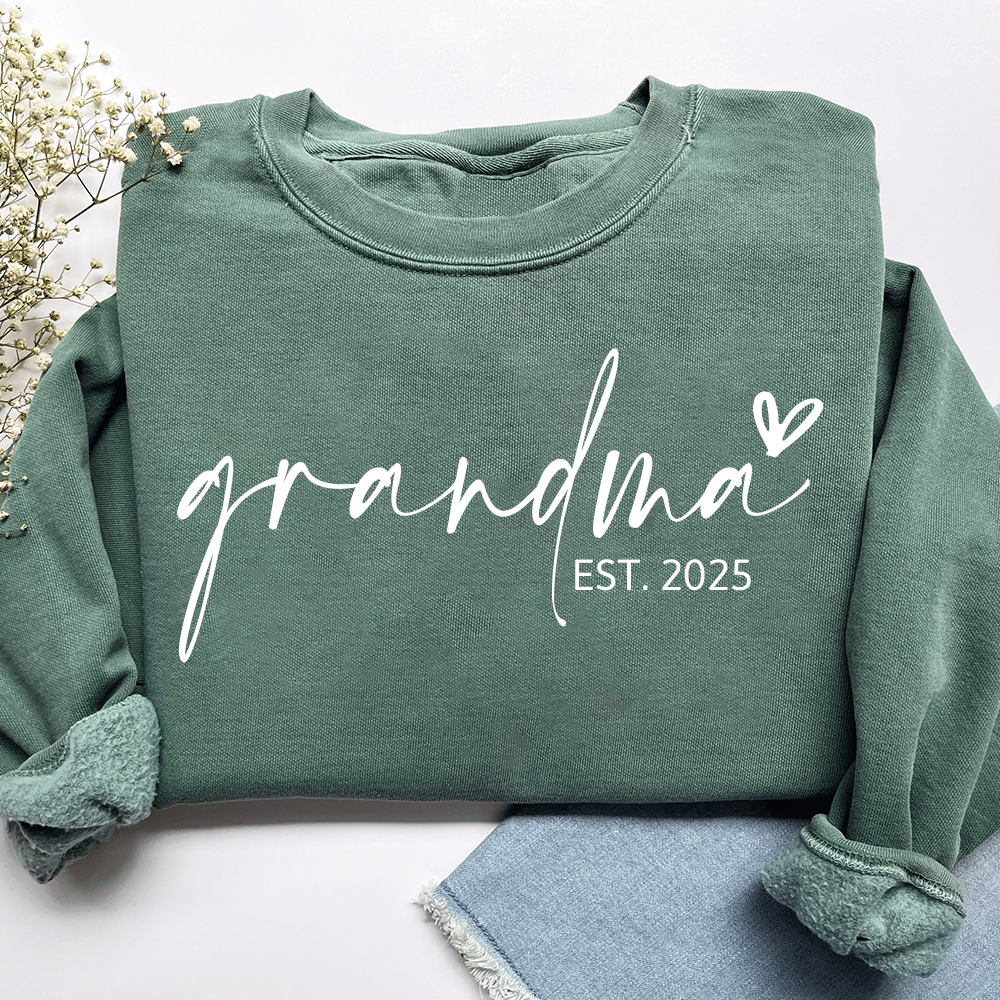 Personalized Grandma Little Heart Sweatshirt, Gift for Grandma and Family