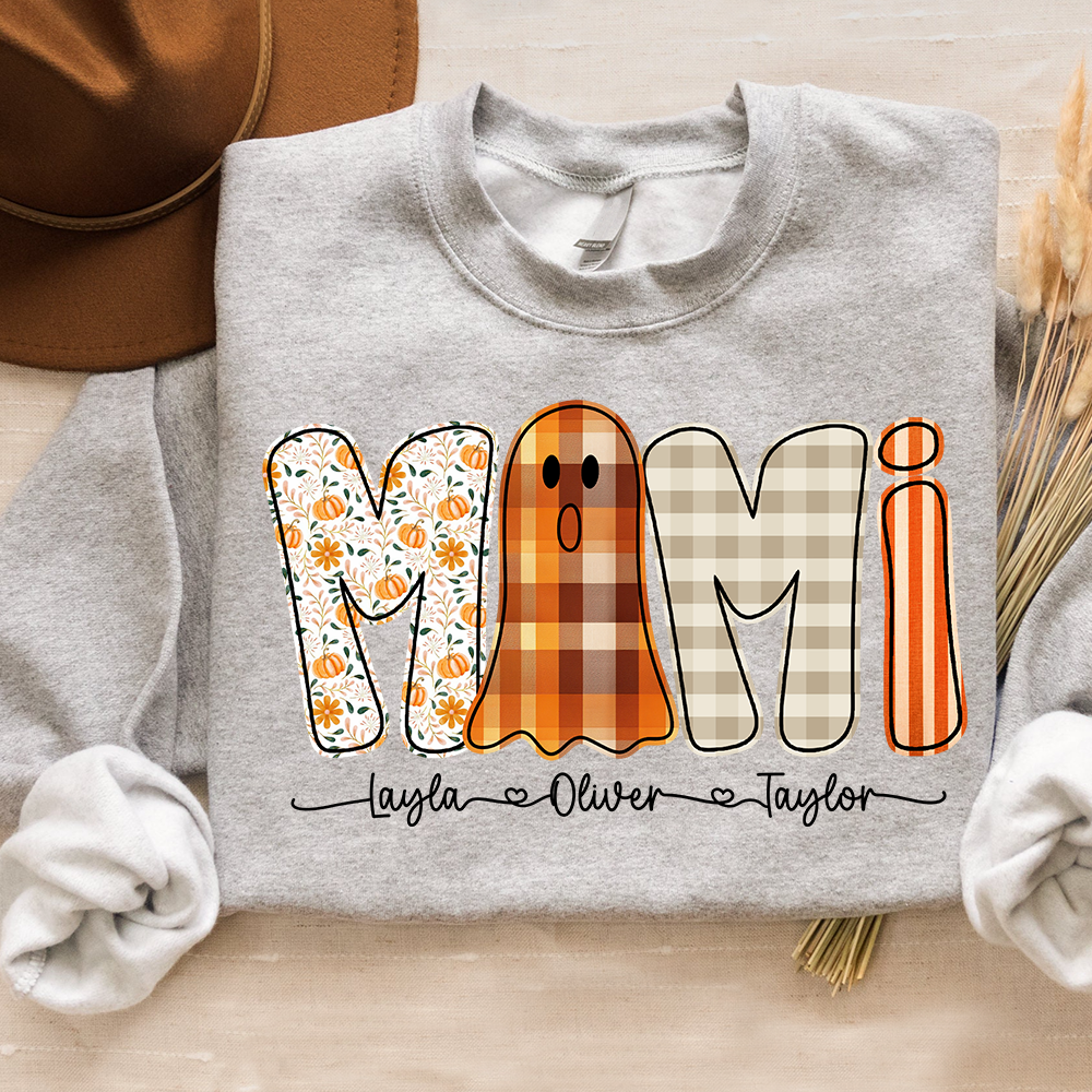Personalized Naughty Halloween Mimi Ghost, For Gift for Grandma And Kids