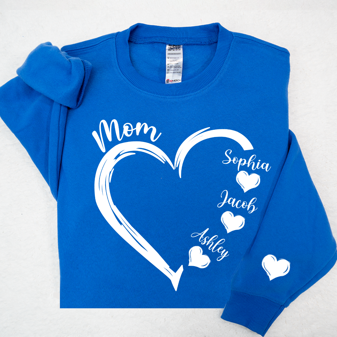 Heart Merry Christmas, Custom Mom Claus And Kids LTP01