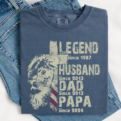 Comfort Colors® Customizable Legend, Husband, Dad, Papa T-Shirt - Perfect Father's Day Gift