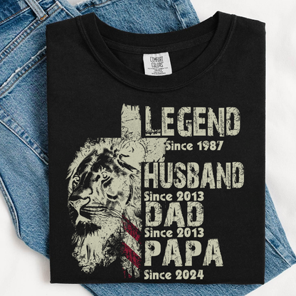 Comfort Colors® Customizable Legend, Husband, Dad, Papa T-Shirt - Perfect Father's Day Gift