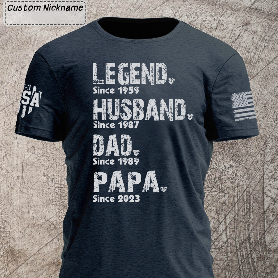 Papa Shirt Custom Dad & Papa Shirt, Father's Day Gift T-Shirt
