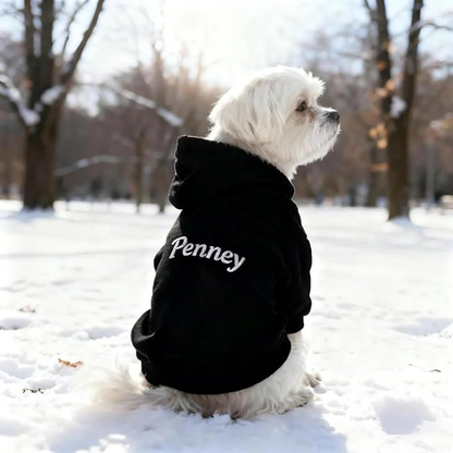 Custom Embroidered Dog Hoodie, Embroidery Dog Sweaters for Small Dogs, Add Your Own Text, Pet Clothes, Pet Mom Lovers Gifts