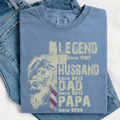 Comfort Colors® Customizable Legend, Husband, Dad, Papa T-Shirt - Perfect Father's Day Gift