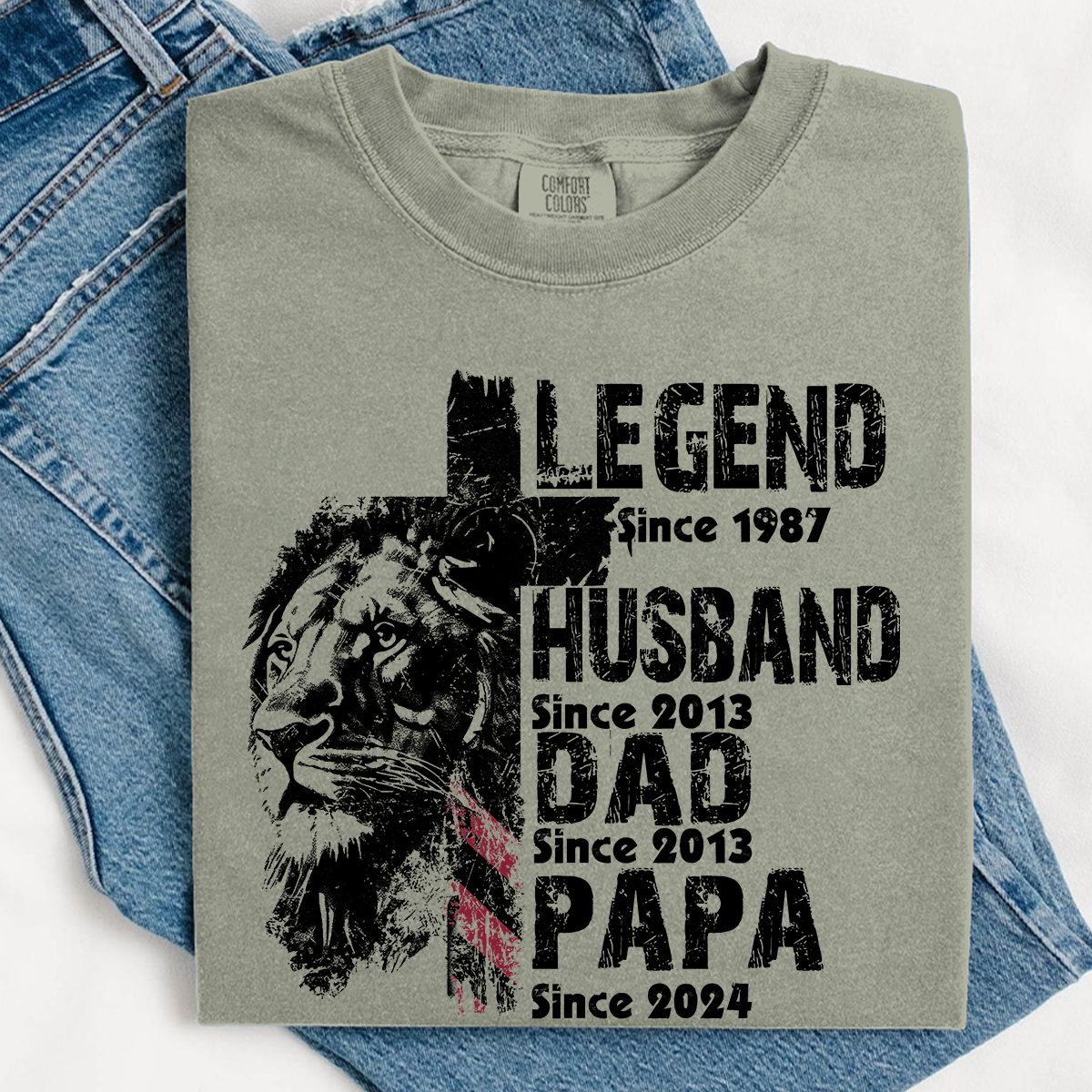 Comfort Colors® Customizable Legend, Husband, Dad, Papa T-Shirt - Perfect Father's Day Gift